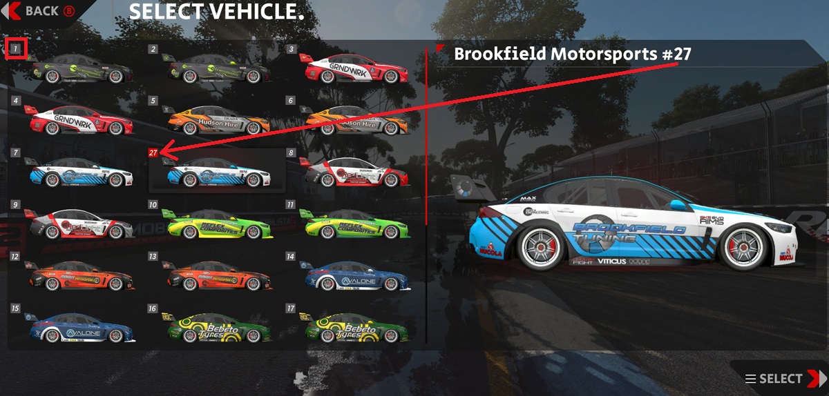 Small request: Car numbers on 'Livery' screen. | Reiza Studios Forum